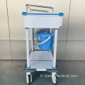 Chariot de traitement de soins infirmiers en acier ABS Ward hôpital